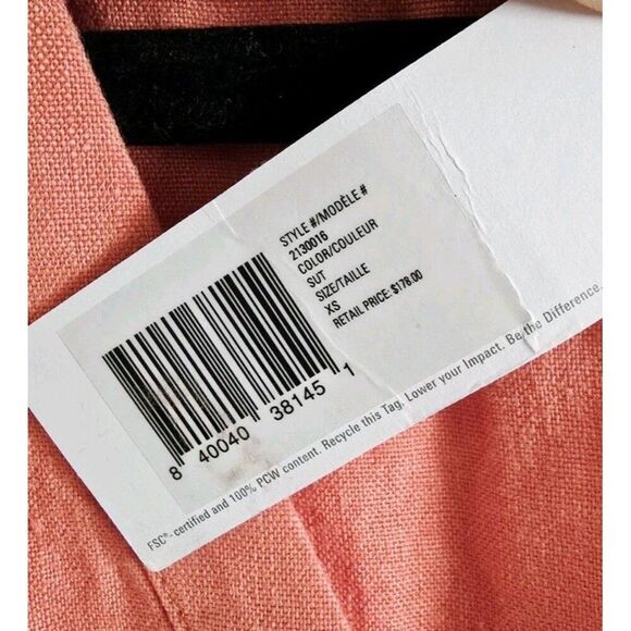 OUTERKNOWN Women's Linen Retrograde Jumpsuit in Coral Size XS Lightweight New - Picture 5 of 7